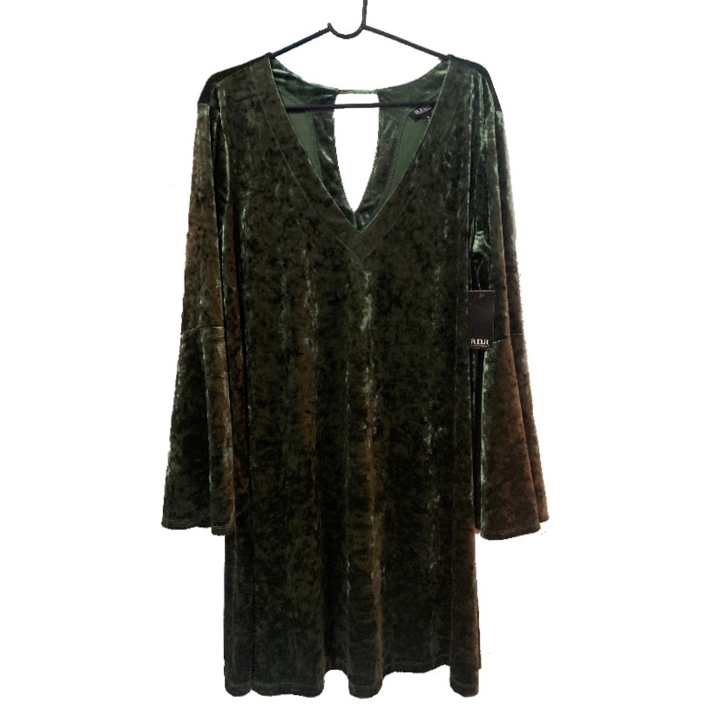 a.n.a. Green Velvet Dress | NEW WITH TAG